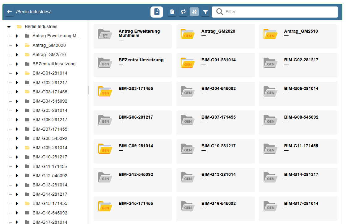 Vorschau Dateiverwaltung