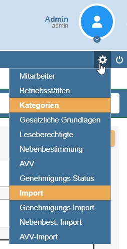 Übersicht Einstellungen